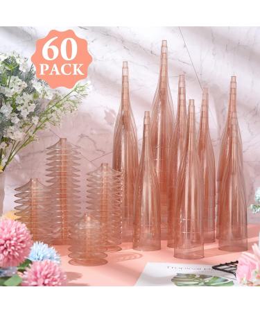 Honeydak 60 Pack Rose Gold Glitter Plastic Champagne Flutes - Elegant Disposable Toasting Glasses for Wedding & New Years Parties - Buy Online on GoSupps.com