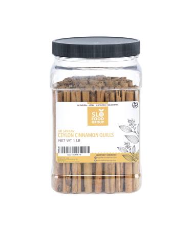 Slofoodgroup -Ceylon Cinnamon Sticks - 1 Lb - Pure Ceylon Cinnamon Quills -5 Inch Cut Cinnamon Spice from Sri Lanka, True Cinnamon - Cinnamomum Verum 1 Pound (Pack of 1)