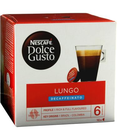 Nescaf Dolce Gusto Caff Lungo Decaffeinato Pack of 2 2 x 16 Capsules - Buy Online on GoSupps.com