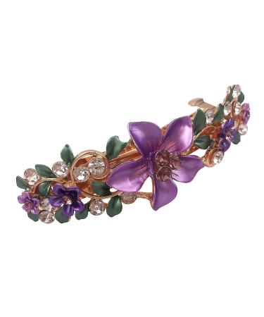 4PCS Luxurious Flower Metal French Barrettes Hair Clasps for Women and Girls - Buy Online on GoSupps.com