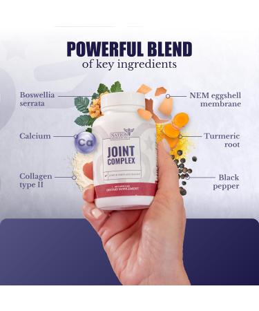 Joint Complex - Premium Joint Support Supplement for Knee Health | Calcium NEM Eggshell Membrane & Boswellia Serrata | 30 Capsules for Men & Women - Shop Now - Buy Online on GoSupps.com