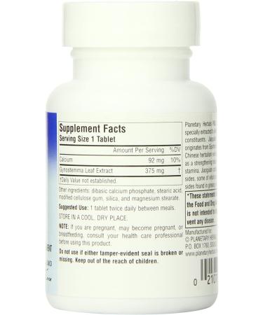 Planetary Herbals Jiaogulan 375 mg - Full Spectrum Herbal Supplement, 60 Tablets - Buy Online on GoSupps.com
