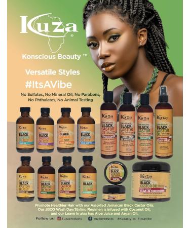 Buy Kuza Naturals Jamaican Black Castor Oil Conditioner 8 oz - Deep Moisturizing Hair Care | Best International Shipping - Buy Online on GoSupps.com