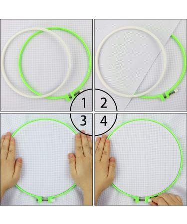 Similane Embroidery Hoops Set - 6 Plastic Cross Stitch Hoop Rings (3.4-10.2 inch), Multicolor - Ideal for Embroidery and Cross Stitch - Buy Online on GoSupps.com