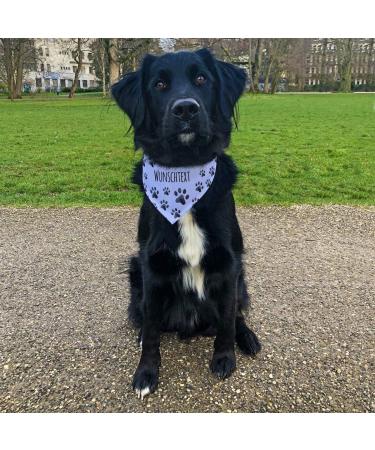 printplanet Dog Scarf with Custom Name | Paw Pattern - Size L | Personalized Dog Accessories - Buy Online on GoSupps.com