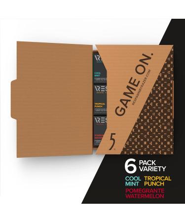 RESPAWN By 5 Mental Focus Gum - Variety Pack - Cool Mint Pomegranate Watermelon Tropical Punch - Sugar-Free Chewing Gum - For Gamers. By Gamers. - 6 Packs - 90 Sticks - Buy Online on GoSupps.com