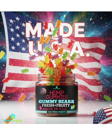 Hemp Gummies for Sleep-Calm Relaxing Night Support-90 Gummy Bear Edibles-Made in USA - Buy Online on GoSupps.com