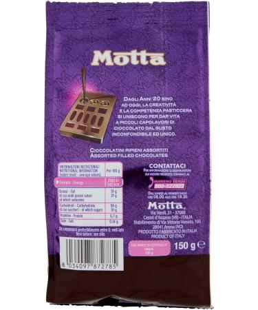  Motta Motta Ripieni milk chocolates filled with cocoa and hazelnut 150g - Buy Online on GoSupps.com