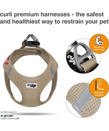 Weste Harness Air-Mesh Tan 3XS - Curli D-Ring Buckle f r komfortable Hundegeschirre | Internationaler Versand - Buy Online on GoSupps.com
