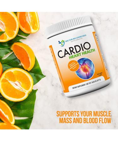 Cardio Heart Health Powder - L-Arginine 5000mg & L-Citrulline 1000mg Supplement - 16.82 oz - Buy Online on GoSupps.com
