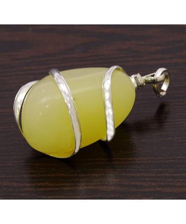 Harmonize Yellow Aventurine Stone Wire Wrapped Reiki Healing Gemstone Pendant Spiritual Gemstones - Buy Online on GoSupps.com