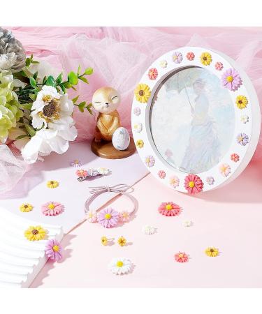 PandaHall Flower Daisy Cabochons - 75pcs, 5 Colors Resin Charms for DIY Accessories - Buy Online on GoSupps.com