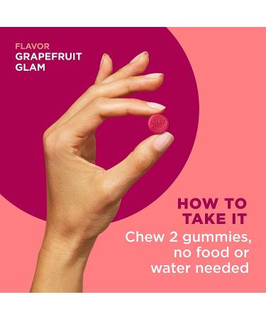 OLLY Undeniable Beauty Gummy: Hair, Skin, Nails Supplement with Biotin, Vitamin C, Keratin - 30 Day Supply, 60 Count - Grapefruit Flavor - Buy Online on GoSupps.com
