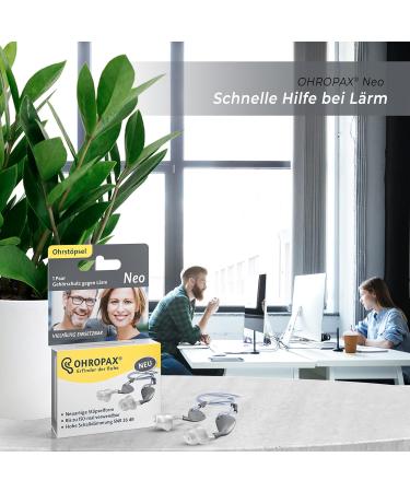 Ohropax Neo Earplugs - Reusable Hearing Protection - Size M/L - Noise Reduction - 150 Uses - International Shipping Available - Buy Online on GoSupps.com