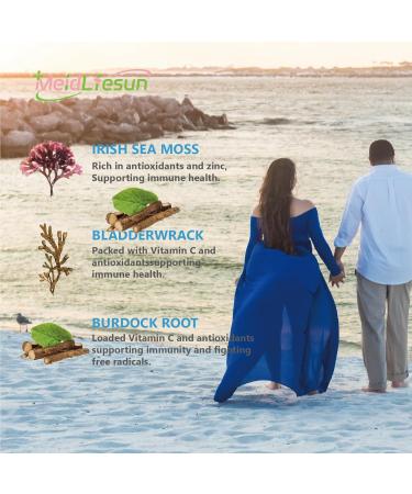 Meidlfesun Organic Sea Moss Capsules with Black Seed Oil & Ashwagandha | Immune Skin & Energy Support | 60 Vegan Capsules | Non-GMO Gluten-Free - Buy Online on GoSupps.com