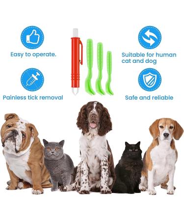Tick Remover Tool Set for Dogs, Cats, Humans & Children - 7PCS Red Set - Buy Online on GoSupps.com