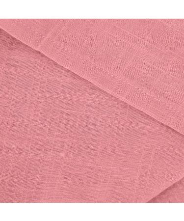 ABABC Women's Cotton Linen V-Neck T-Shirt Blouse - Casual Button Down Summer Fashion 2023 - Loose Fit Tunics - XX-Large, Pink - Buy Online on GoSupps.com