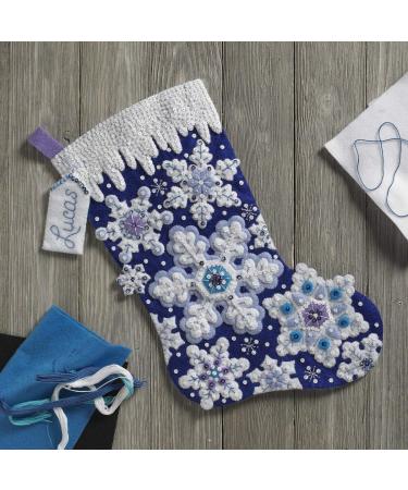 Bucilla Sparkle Snowflake Stocking Kit - Festive DIY Holiday Craft - Buy Online on GoSupps.com