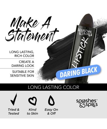Vivid Black & Red Lipstick Combo - Bold Translucent Matte Finish - Splashes Spills Makeup - Midnight Black & Scarlet Red - Buy Online on GoSupps.com