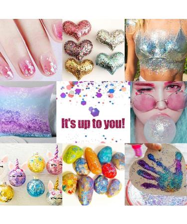 24 x 20g Fine Glitter Powder Set - 24 Vibrant Colors for Nails Body Art Slime & Crafts | Premium Glitter Dust - Buy Online on GoSupps.com