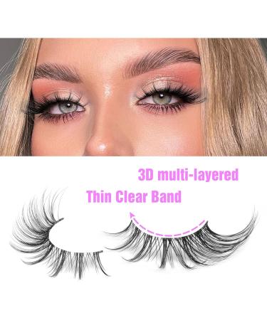 Newcally Manga Fox Eye False Mink Lashes - Spiky Cat Eye Cosplay Fake Eyelashes 7 Pairs - Buy Online on GoSupps.com