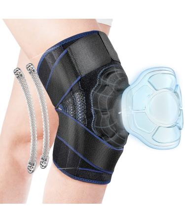 IPOW SPORTS Professional Knee Support for Men & Women with Patella Gel Pad  Knee Brace with Side Stabilizers for Meniscus Tear  Arthritis Pain  ACL Large