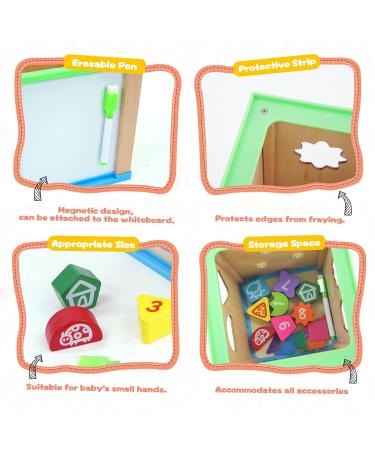 6-in-1 Wooden Motor Cube Activity Center for Toddlers - Pearl Labyrinth & Shape Sorting Toy for Kids Age 1-3 - Buy Online on GoSupps.com
