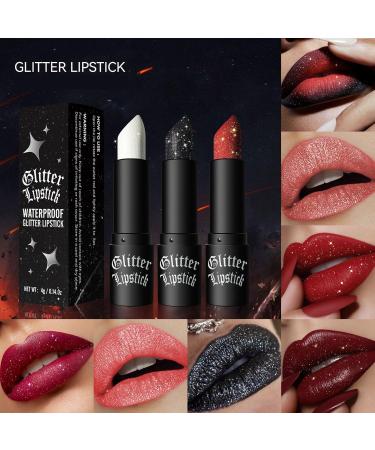  Vawolecy Glitter lipstick glossy lip gloss water-resistant matte metallic finish - Buy Online on GoSupps.com