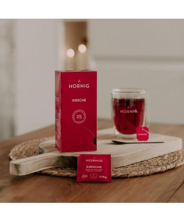 Buy J. Hornig Cherry Fruit Tea - Fruity-Sweet Flavor 100 Teabags (4x25 Bags) - International Shipping - Buy Online on GoSupps.com