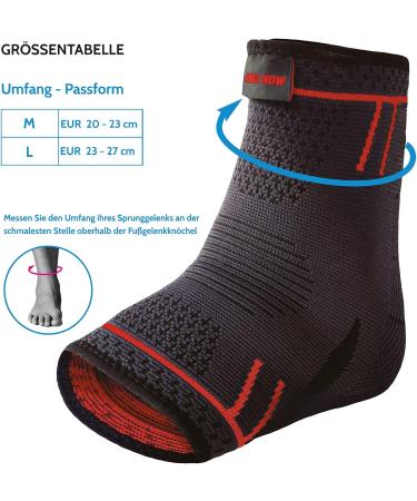 AGILE NOW Foot Bandage Set of 2 - Ankle Support & Compression Bandage (L) Red - Optimal Comfort for Athletic Activities - Buy Online on GoSupps.com