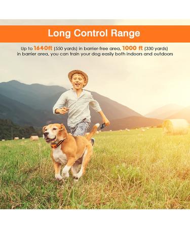 HKZOOI Waterproof Dog Training Collar with Remote - 1640 ft Range, 3 Training Modes (Beep, Vibration, Shock) - Electric Collar for Small, Medium, Large Dogs (Orange) - Buy Online on GoSupps.com