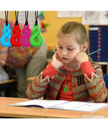 Chew Necklaces for Sensory Kids - Silicone Chewy Necklace Sensory Toys - 4 Pack - Buy Online on GoSupps.com