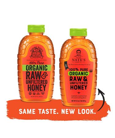Nature Nate's 100% Pure Organic Raw & Unfiltered Honey - 32oz Squeeze Bottle - Buy Online on GoSupps.com