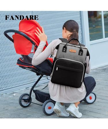 Fandare Diaper Backpack & Baby Wrap Bag - Travel-Friendly Multi-Functional Diaper Bag with Foldable Bed & USB Port for Parents - Buy Online on GoSupps.com