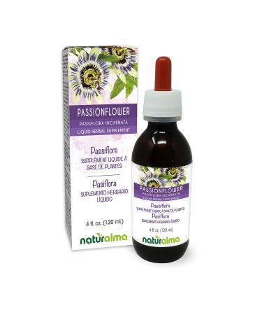 Naturalma Passionflower (Passiflora incarnata) herb with Flowers Alcohol-Free Tincture 4 fl oz Liquid Extract in Drops | Herbal Supplement | Vegan | Product of Italy Alcohol-free 4 Fl Oz (Pack of 1) - Buy Online on GoSupps.com