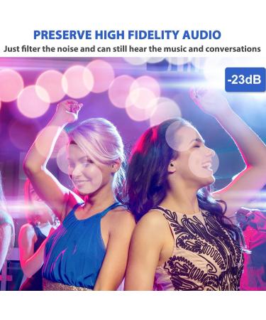 High Fidelity Concert Ear Plugs | 2 Pairs of Noise Reduction Ear Protection for Musicians | Light Blue & Black | Ideal for Concerts Festivals & Motorcycles - Buy Online on GoSupps.com