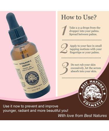 Vitamin C Serum for Face - Hydrating & Brightening Reduces Dark Spots & Fine Lines - 2 fl oz / 60ml - Buy Online on GoSupps.com