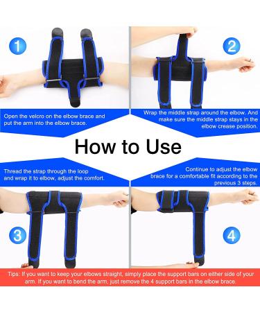 Elbow Brace for Tendonitis, Tennis Elbow & Cubital Tunnel Syndrome Pain Relief - Comfortable Immobilized Support for Ulnar Nerve Entrapment - Men and Women - Buy Online on GoSupps.com