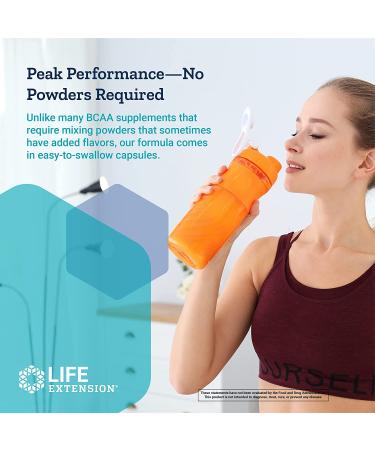 Life Extension BCAA 90 Capsules - Premium Branched Chain Amino Acids for Muscle Recovery & Performance - Buy Online on GoSupps.com