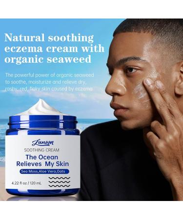CLY AMS Natural Soothing Eczema Cream for Sensitive Skin Repair Dry & Redness Moisturizer for Face and Body - Sea Moss Colloidal Oats - Moisturizing Eczema Face Cream for Dry Skin (4 Oz) - Buy Online on GoSupps.com