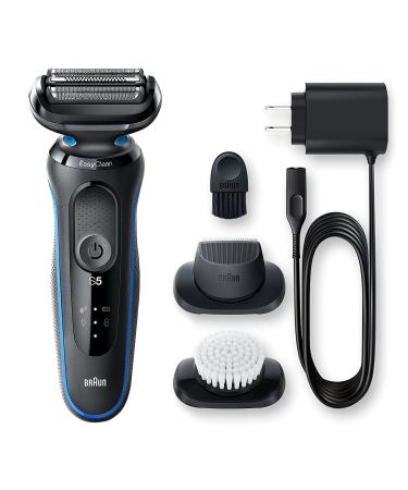 Braun Series 5 5031s Electric Shaver - Wet & Dry, Precision Trimmer & Cleansing Brush, Cordless, Rechargeable - Blue - Buy Online on GoSupps.com