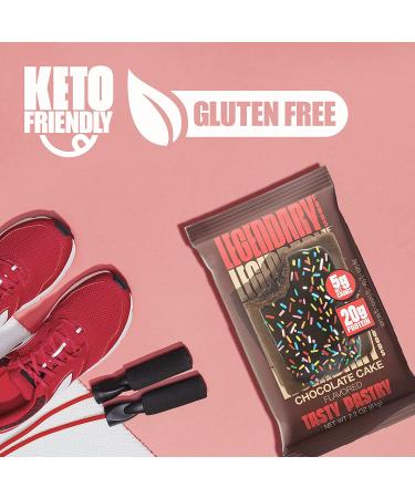 Legendary Foods Chocolate Cake Tasty Pastry 20g Protein Bar | Keto Friendly & Gluten Free | High Protein Snack | No Sugar Added | On-The-Go Breakfast (8pk) - Buy Online on GoSupps.com