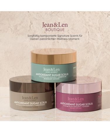 Jean & Len Antioxidant Sugar Scrub Peony & Lychee - Paraben & Silicone Free Exfoliating Scrub with Rich Oils | 200ml Fragrant Skincare - Buy Online on GoSupps.com