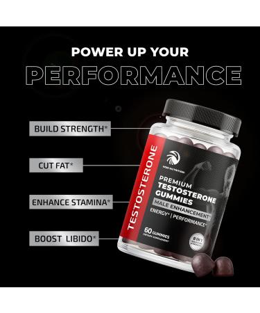 Morning Fat Burn Gummies & Testosterone Booster Suppplement | Test Booster Fat Burner & Metabolism Support with Green Tea & Raspberry Ketones | Appetite Suppressant & Energy Support | 1 Month Supply - Buy Online on GoSupps.com