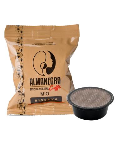 Almanegra Caff Almanigra Coffee Capsules Compatible with Lavazza to Modo Mio Arabica Reserve Mix (Pack of 100)