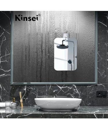 Fogless Shower Mirror for Shaving - Large 11X7.48 inch with Hooks | Frameless Men's Shaving Mirror - Buy Online on GoSupps.com