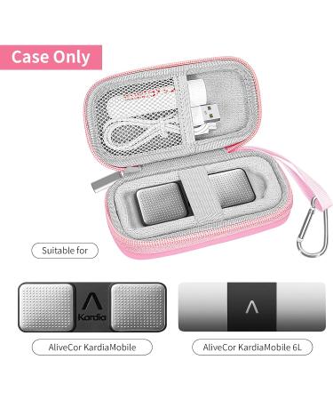 MATEIN Heart Monitor Case for AliveCor KardiaMobile Heart Monitor Personal EKG/KardiaMobile 6-Lead Rate Monitoring Devices Heart Rate Monitor Storage Bag Carrying Hard Travel Case Pink - Buy Online on GoSupps.com