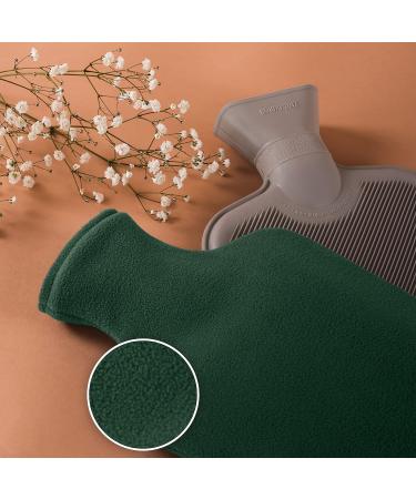 Blum Valley 1.5L Heat Bottle for Babies | Washable Fluffy Hot Water Bottle | Natural Rubber | Safe & Gentle Design | Eco-Friendly Green Polar Leaves - Buy Online on GoSupps.com
