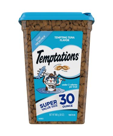 TEMPTATIONS Classic Crunchy annd Soft Cat Treats, Tempting Tuna, Multiple Sizes 1.9 Pound (Pack of 1)