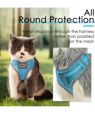 Thinkpet No-Pull Dog Harness Leash Set - Breathable Adjustable Safety Harness for Small Medium & Large Dogs - Soft Reflective Control - Ideal for Running - Blue (1 Pack) - Buy Online on GoSupps.com